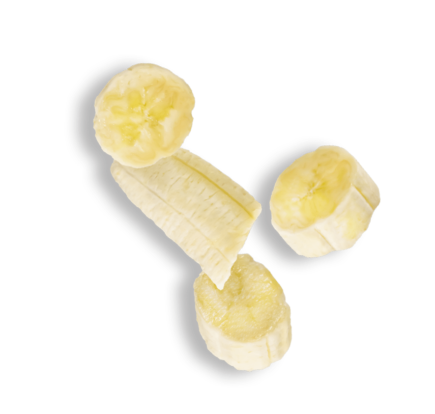 pieces of peeled banana