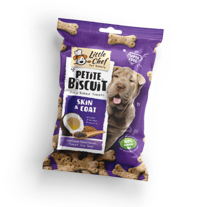 package of natural functional dog treat for skin and coat